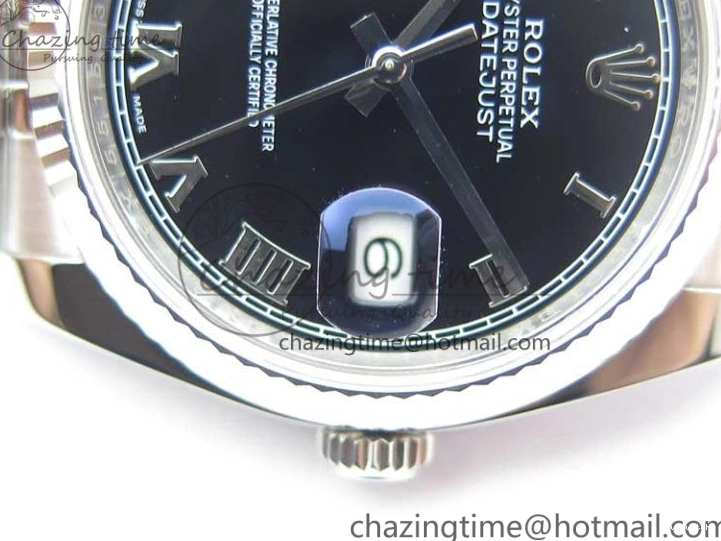 Dial Bracelet Markers Edition SH3135 116234 Roman on Black DateJust SS Jubilee 1:1 36 904L Steel Best ARF V3 0117